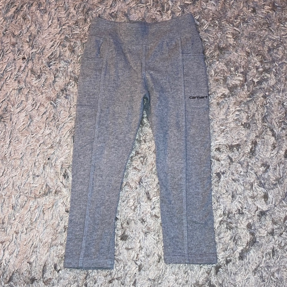 Carhartt girls size 4 Kids light gray Charcoal Leggings